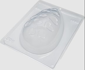 Forma Acetato BWB Especial com silicone cód. 9552 Ovo vazado coração 500g