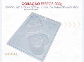 Forma Acetato BWB Especial com silicone cód. 9633 Coração Efeitos 200g