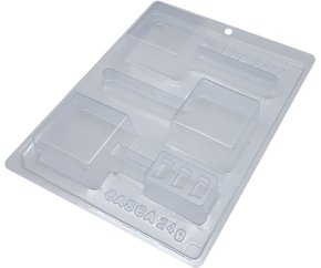 Forma Acetato BWB Especial com silicone cód.9817 Pirulito Pão de Mel quadrado