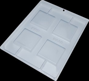 Forma Acetato BWB simples cód.9825 Pirulito quadrado liso