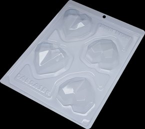 Forma Acetato BWB Especial com silicone cód.9836 Trufa coração lapidado