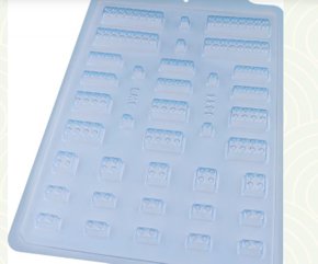 Forma Acetato BWB Semi Profissional cód.3644 Blocos de Chocolate