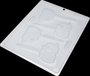 Forma Acetato BWB Simples cód.0397 Pirulito cordeiro ovelha