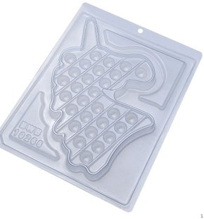 Forma Acetato BWB Simples cód.10268 Pop It Unicórnio