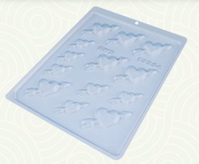 Forma Acetato BWB Simples cód.10354 Aplique Coração Cupido