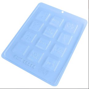 Forma Acetato BWB Simples cód.10616 Tabletinho Quadrado Amor