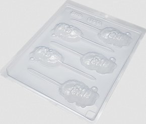 Forma Acetato BWB Simples cód. 165 - Pirulito Papai Noel 