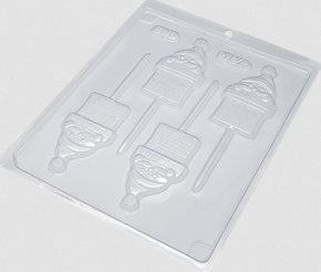 Forma Acetato BWB Simples cód. 187 Pirulito Papai Noel Chaminé