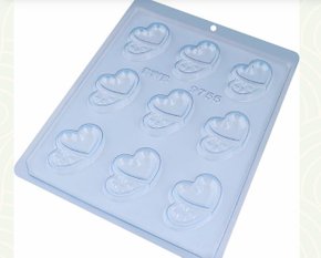 Forma Acetato BWB Simples cód.9755 Duplo Coração