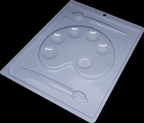 Forma Acetato BWB Simples cód.9774 Paleta de tinta com Pincel