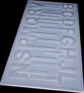 Forma Acetato BWB Simples cód. 9925 Pirulito Alfabeto 2