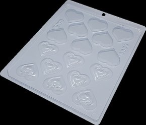 Forma Acetato BWB Simples cód.9983 Apliques Coração