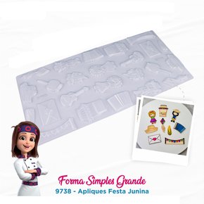 Forma Acetato BWB Simples Grande Cód. 9738 Apliques Festa Junina