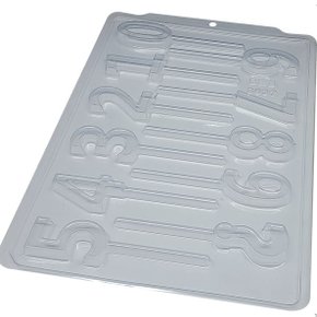 Forma Acetato BWB Simples SP cód.3637 Velas de chocolate números