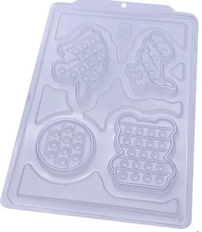 Forma Acetato BWB Simples SP cód.3668 Pop It Divertido 3
