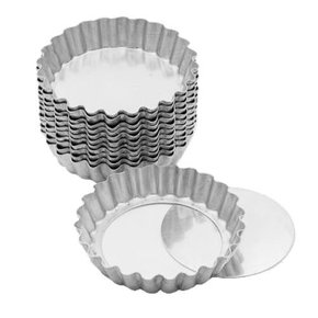 Forma Torta Crespa fundo falso 5cm - 12 unidades - Roldan