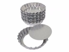 Forma Torta Crespa fundo falso 7cm - 12 unidades - Roldan