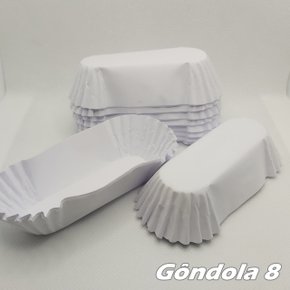 Forminha de papel Gôndola nº8 Branca – 100un – Reiki
