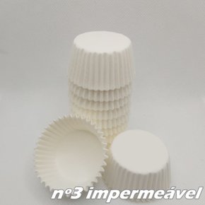 Forminha Impermeável nº3 Branca – 100un – Reiki 