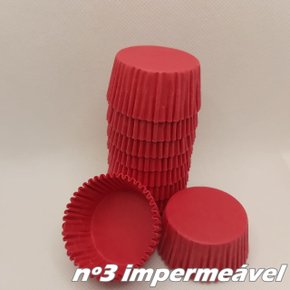 Forminha Impermeável nº3 Vermelha – 100un – Reiki 