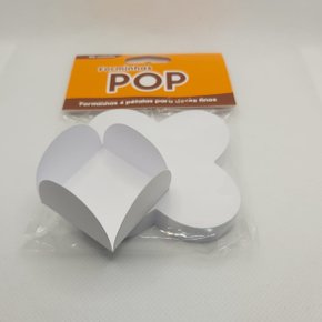 Forminha para doce 4 pétalas Box Branca –  50unid –  Pop