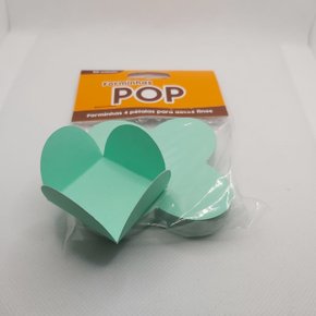 Forminha para doce 4 pétalas Box Verde Bebê –  50unid –  Pop