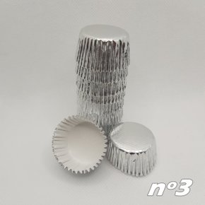 Forminha para doces Metal nº3 Prata – 50un – Reiki