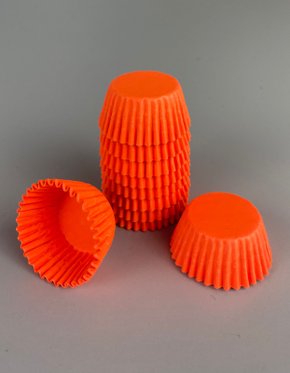 Forminha para doces N°4 Neon Laranja com 100 unidades- Reiki 