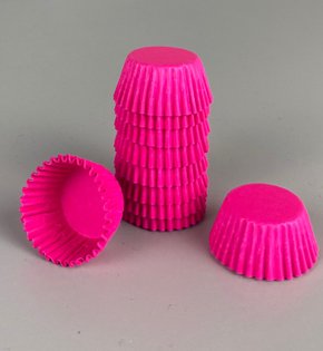 Forminha para doces N°4 Neon Pink com 100 unidades- Reiki 