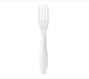 Garfo Extra Forte Churrasco Branco com 20 un. - Strawplast