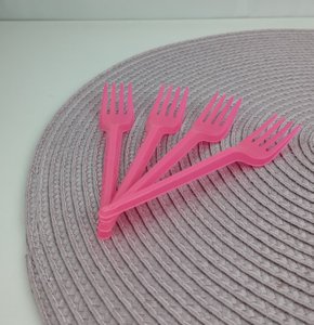 Garfo sobremesa com 50 unidades – Pink – Bello Festas 