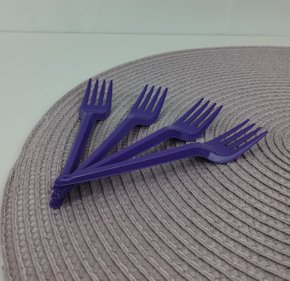 Garfo sobremesa com 50 unidades – Roxo – Bello Festas 
