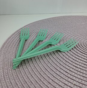 Garfo sobremesa com 50 unidades – Verde Menta – Bello Festas 