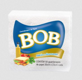 Guardanapo Bob Folha Simples 20cm x 23cm - 50 folhas