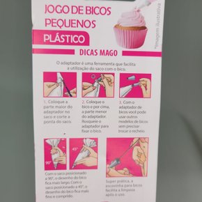 Jogo de Bico para Confeitar Plástico Pequeno c/8 Un - Mago