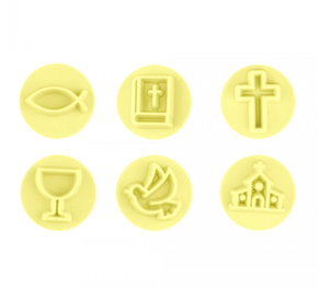 Kit Carimbos Batizado 2cm Amarelo – BlueStar