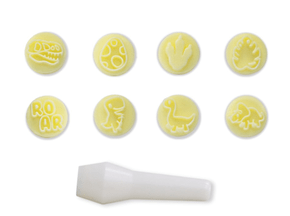 Kit Carimbos Dinossauros 2cm Amarelo – BlueStar