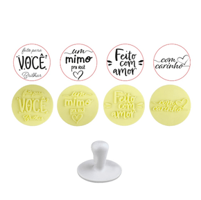 Kit Carimbos Frases Mimos 5cm Amarelo – BlueStar