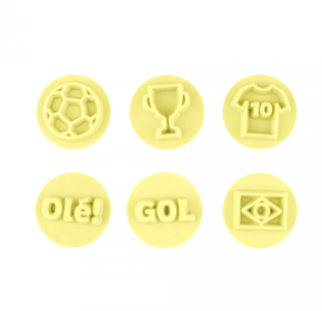 Kit Carimbos Futebol 2cm Amarelo – BlueStar