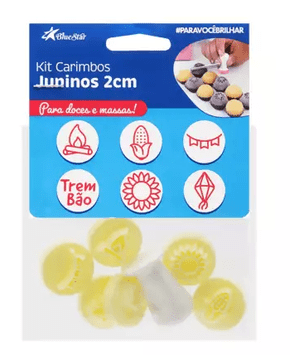 Kit Carimbos Junino 2cm Amarelo – BlueStar