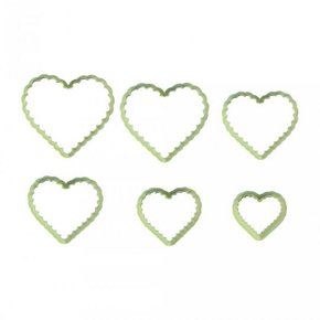 Kit Coração Babado com 6 peças - BlueStar