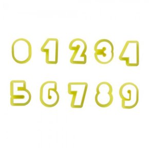 Kit Cortador de Números 2cm com 10 peças - BlueStar