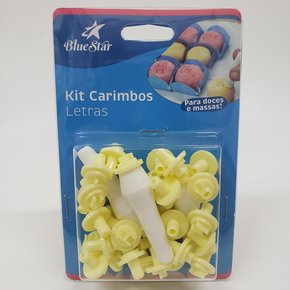 Kit mini Carimbos Letras 32 peças - Bluestar