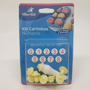 Kit mini Carimbos Números 9 peças - Bluestar