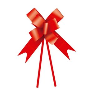 Laço pronto Plástico 18mm Vermelho 10 unidades - Cromus