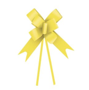 Laço pronto Plástico 30mm Amarelo 10 unidades - Cromus