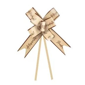 Laço pronto Plástico 30mm Artesanal Ouro 10 unidades - Cromus