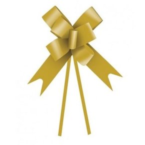 Laço pronto Plástico 49mm Ouro 10 unidades - Cromus