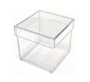 Lembrança caixa acrílica 4x4x4 com 10 unidades