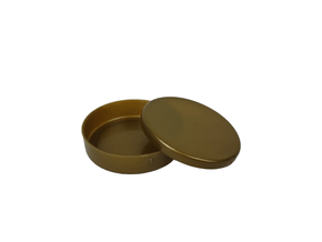 Lembrança Latinha Redonda Dourada com 10 unidades